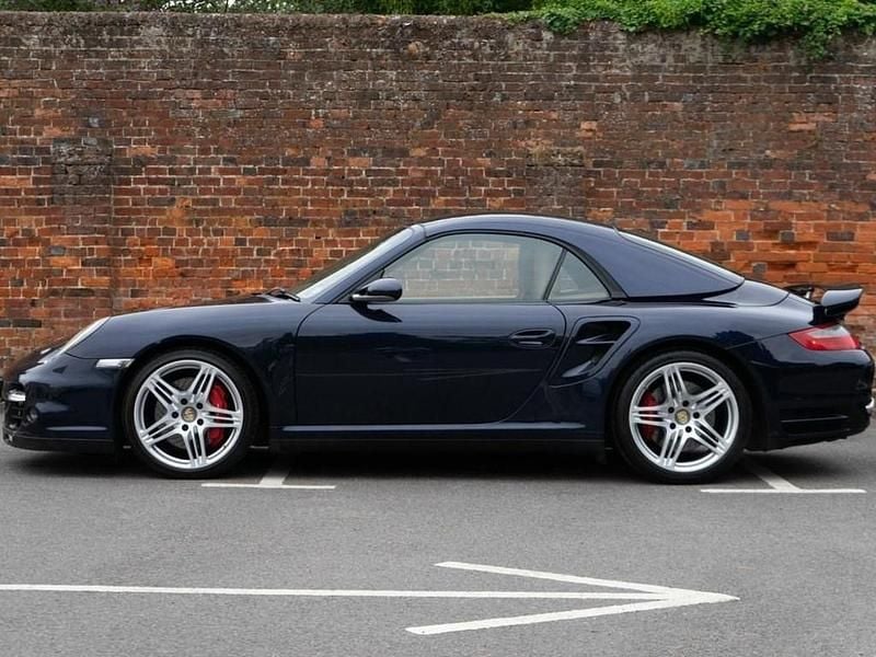 Used Porsche 997 Turbo 480 HP (353 kW) 2007 Blue Cabriolet