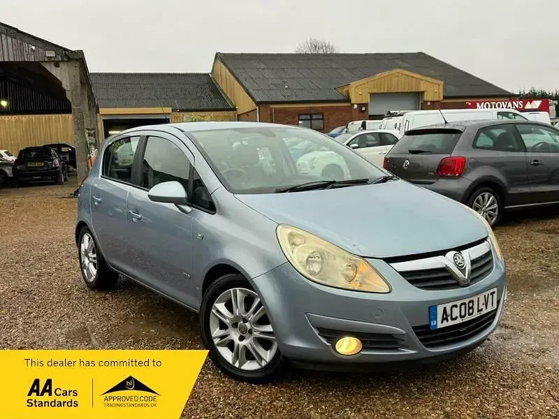 Used Vauxhall Corsa Design Edition 89 HP (65 kW) 2008 Blue Hatchback
