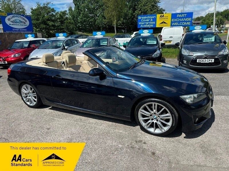 Blue/black Used 2009 BMW 320 Cabriolet M Sport Cabriolet | £5,995 (Fair price) - Image 1/4