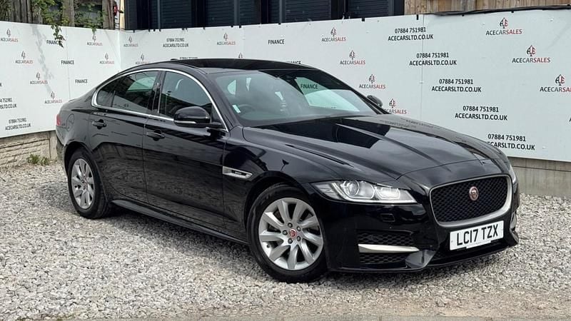 Black Used 2017 Jaguar XF R-Sport Sedan | £10,495 (Good price) - Image 1/4