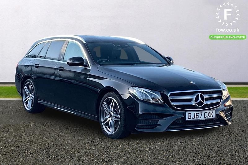 Used Mercedes E220 AMG line 194 HP (142 kW) 2017 Black Estate