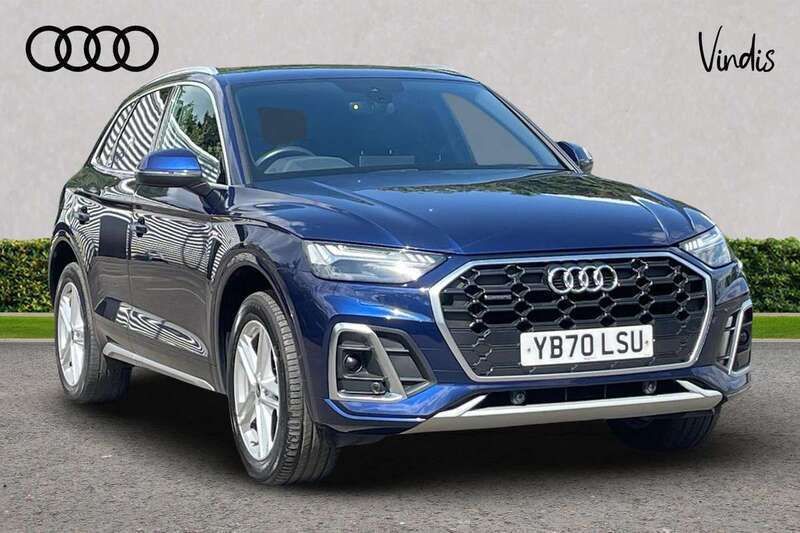 Blue Used 2020 Audi Q5 S-Line SUV | £28,118 (Fair price) - Image 1/4