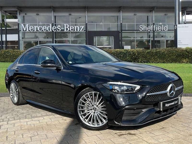 Black Used 2024 Mercedes C300e AMG Line Premium Sedan | £34,285 (Good price) - Image 1/4