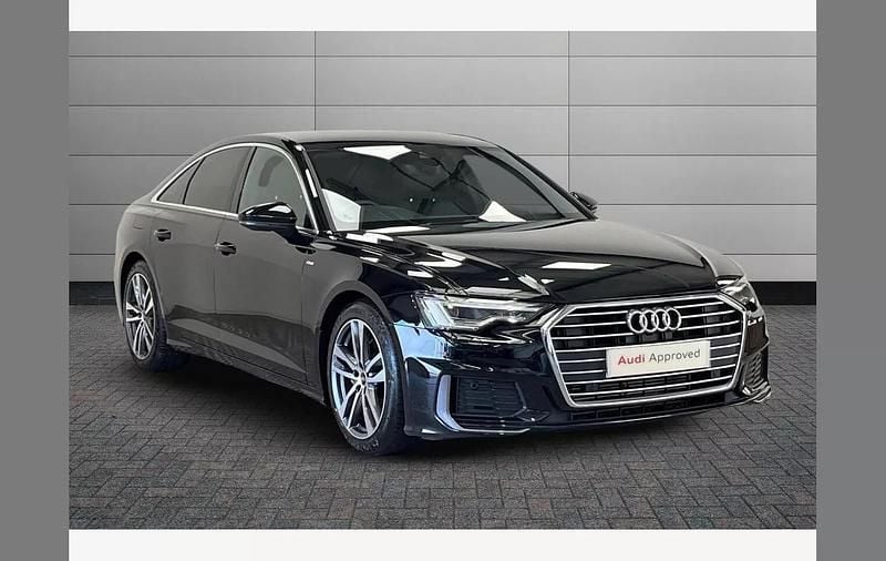 Brilliant black Used 2022 Audi A6 S-Line Sedan | £25,690 (Good price) - Image 1/4