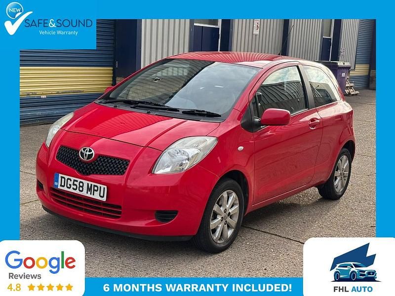 Red Used 2008 Toyota Yaris Hatchback | £1,975 (Fair price) - Image 1/3