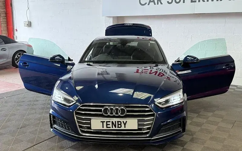 Used Audi A5 S-Line 190 HP (139 kW) 2017 Blue Coupe