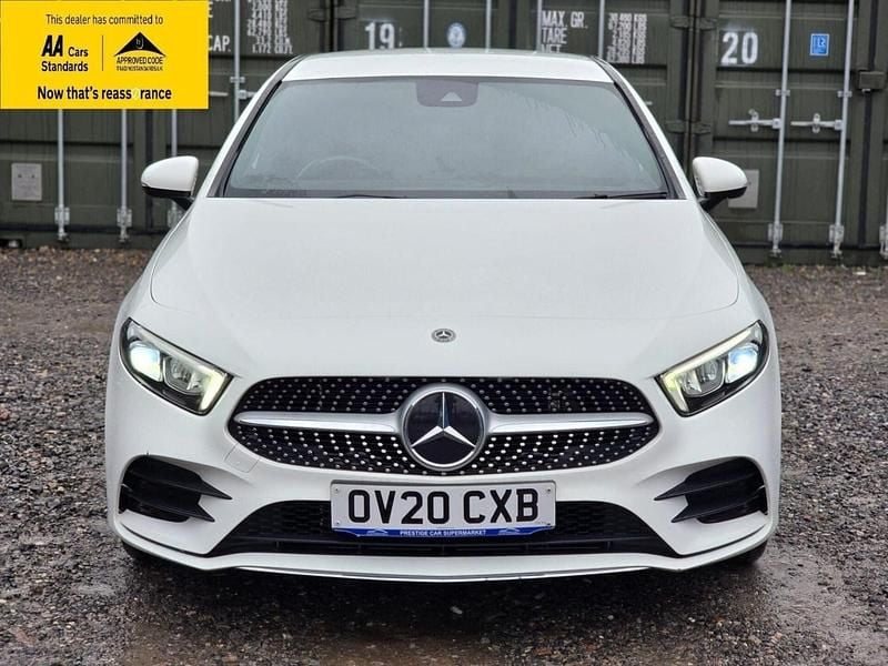 Used Mercedes A250 AMG line 2020 White Hatchback