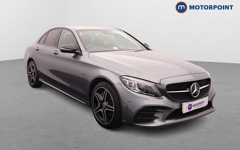 Grey Used 2021 Mercedes C300e AMG line Sedan | £21,749 (Good price) - Image 1/4