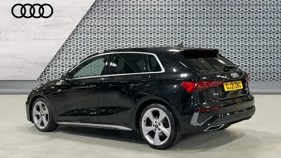 Used Audi A3 S-Line 150 HP (110 kW) 2021 Black Sedan