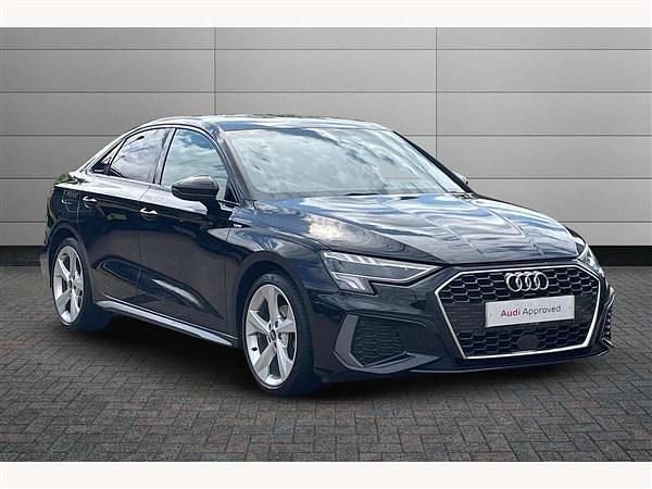 Mythos black Used 2023 Audi A3 S-Line Sedan | £21,995 (Fair price) - Image 1/4