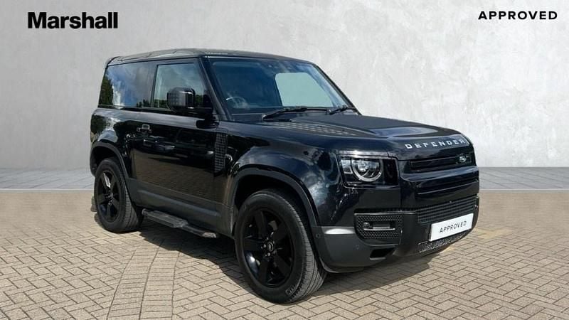 Metallic santorini black Used 2022 Land Rover Defender HSE SUV | £47,998 (Super price) - Image 1/4