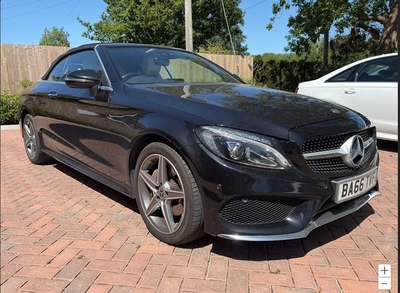 Black Used 2017 Mercedes C220 AMG line Cabriolet | £14,490 (Fair price) - Image 1/3