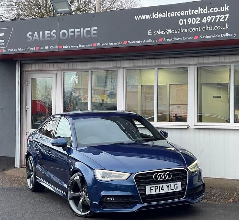 Used Audi A3 S-Line 150 HP (110 kW) 2014 Blue Sedan