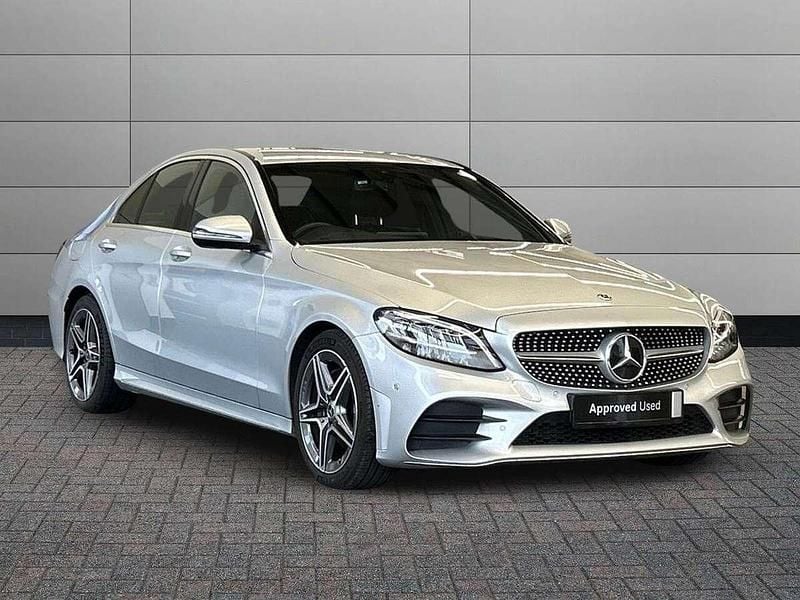 Iridium silver Used 2019 Mercedes C200 AMG line Sedan | £18,850 (Fair price) - Image 1/4