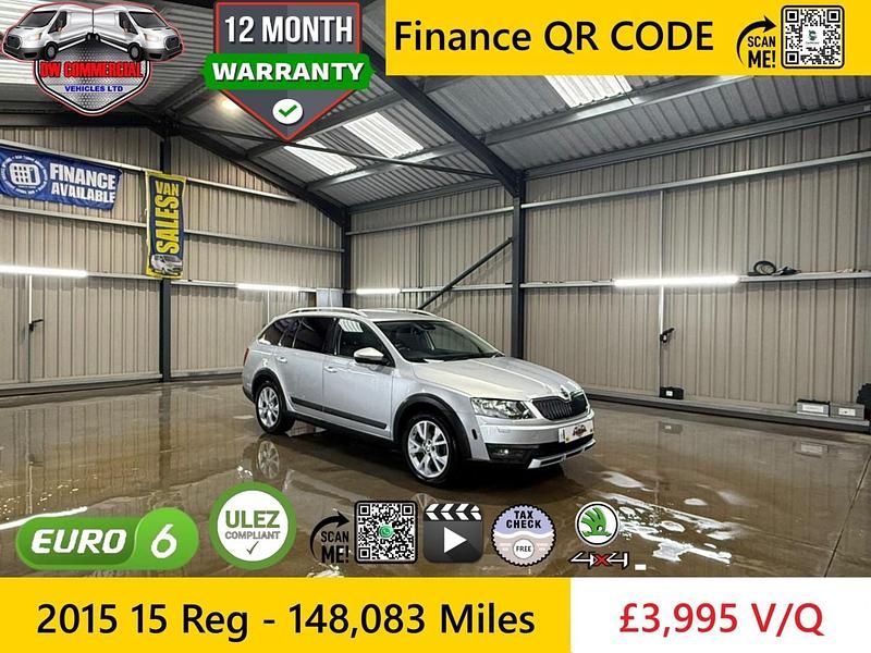 Used Skoda Octavia Scout 4x4 140 HP (102 kW) 2015 Silver Estate