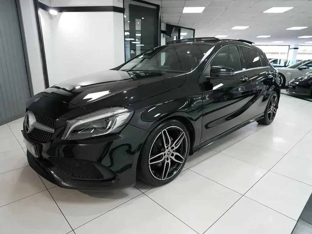 Used Mercedes A200 AMG line 153 HP (112 kW) 2016 Black Hatchback