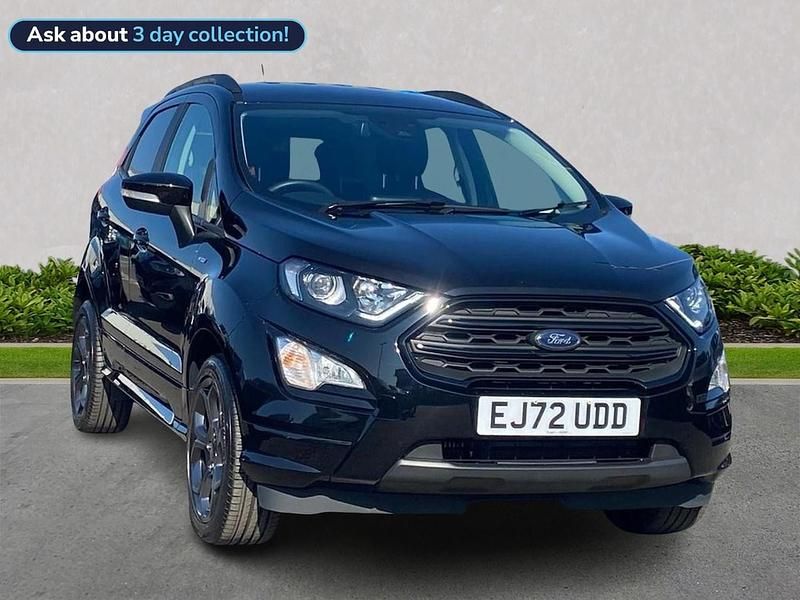 Black Used 2022 Ford Ecosport ST-Line SUV | £12,355 (Fair price) - Image 1/4