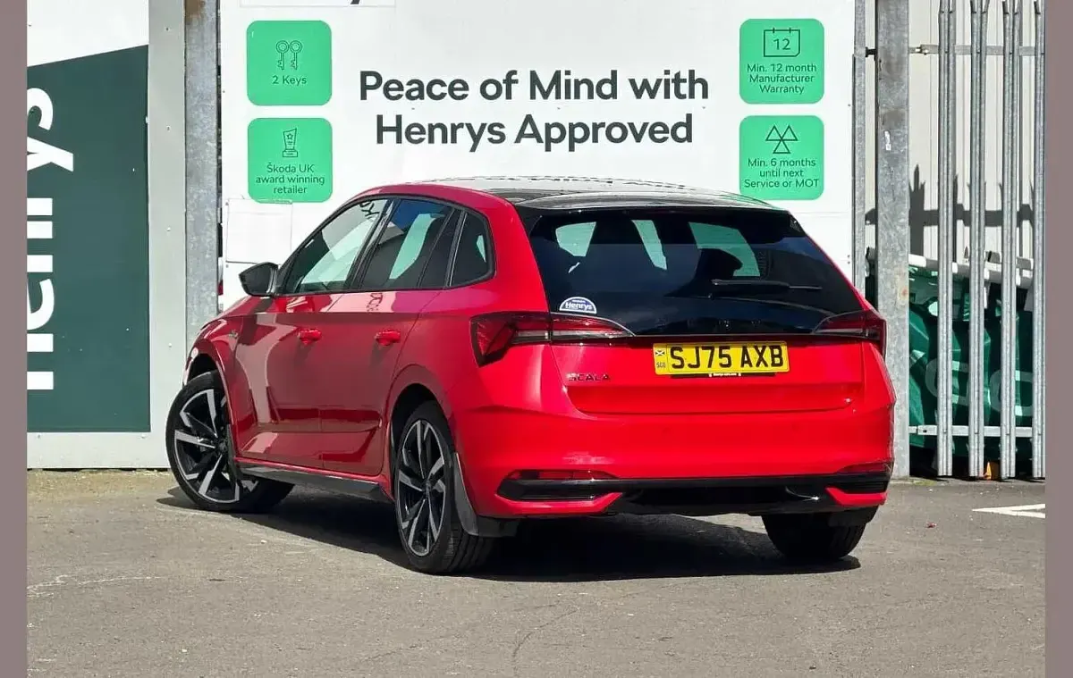 Used Skoda Scala Monte Carlo 115 HP (84 kW) 2025 Velvet red metallic Hatchback