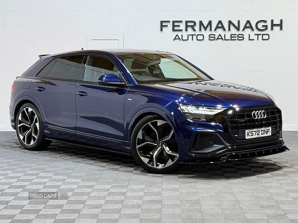 Blue Used 2023 Audi Q8 S-Line SUV | £46,990 (Expensive) - Image 1/4