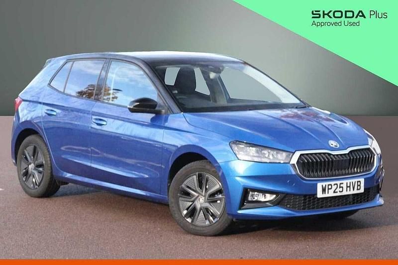 Race blue metallic black magic pearl effect Used 2025 Skoda Fabia Design Edition Hatchback | £18,500 (Fair price) - Image 1/4