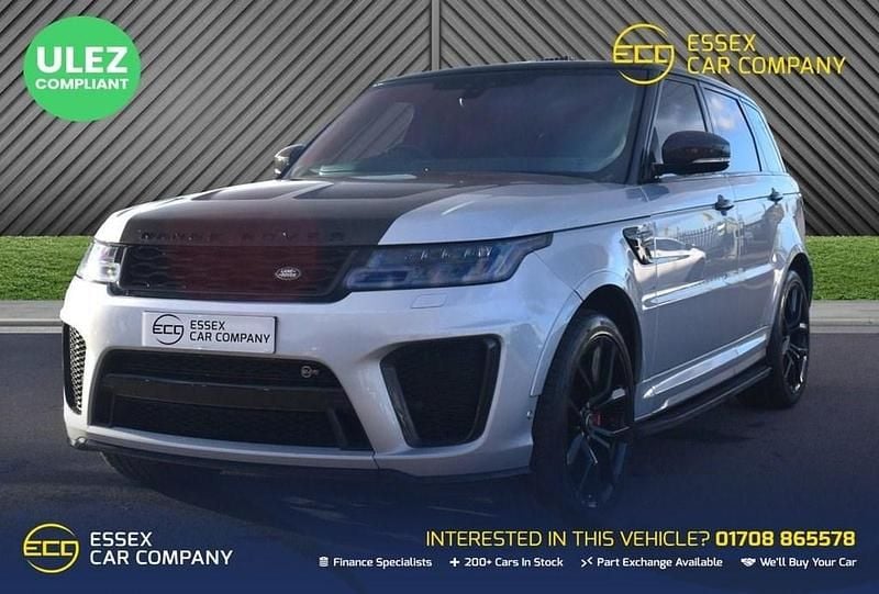 Silver Used 2021 Land Rover Range Rover Sport SVR SUV | £52,650 (Good price) - Image 1/4