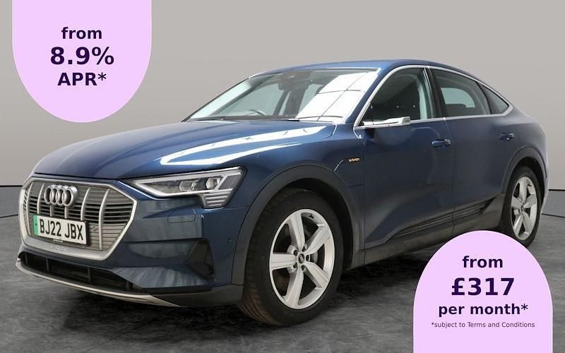 Blue Used 2022 Audi e-tron Sportback Advanced SUV | £21,559 (Good price) - Image 1/2