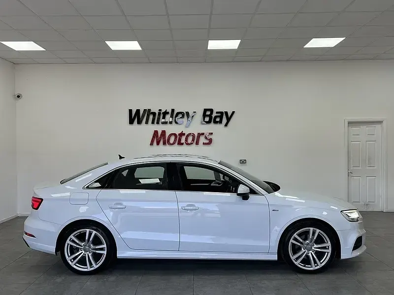Used Audi A3 S-Line 116 HP (85 kW) 2019 White Sedan