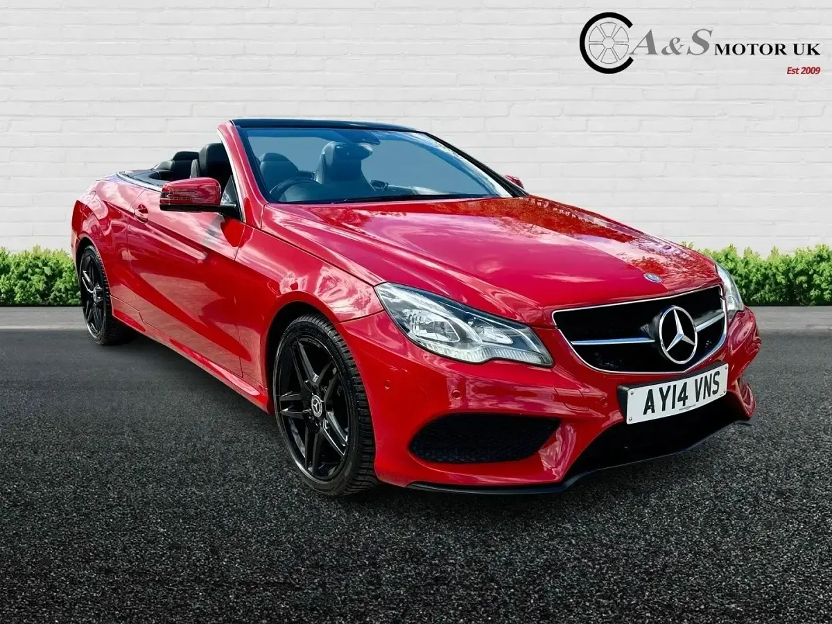 Used Mercedes E220 AMG 170 HP (125 kW) 2014 Red Cabriolet