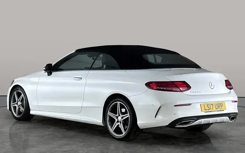 Used Mercedes C220 AMG line 170 HP (125 kW) 2017 White Cabriolet