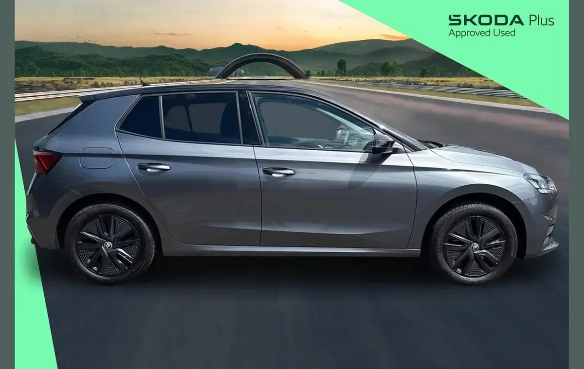 Used Skoda Fabia Design Edition 113 HP (83 kW) 2025 Graphite grey metallic black magic pearl effect Hatchback