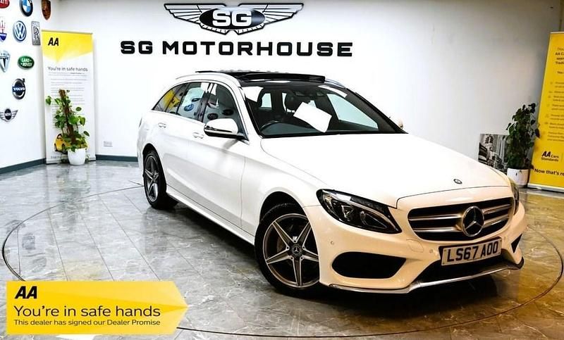 White Used 2017 Mercedes C220 AMG line Estate | £16,895 (A bit pricey) - Image 1/4