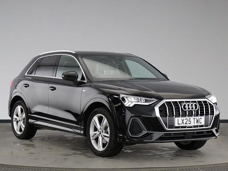 Black Used 2025 Audi Q3 S-Line SUV | £33,980 (Fair price) - Image 1/4