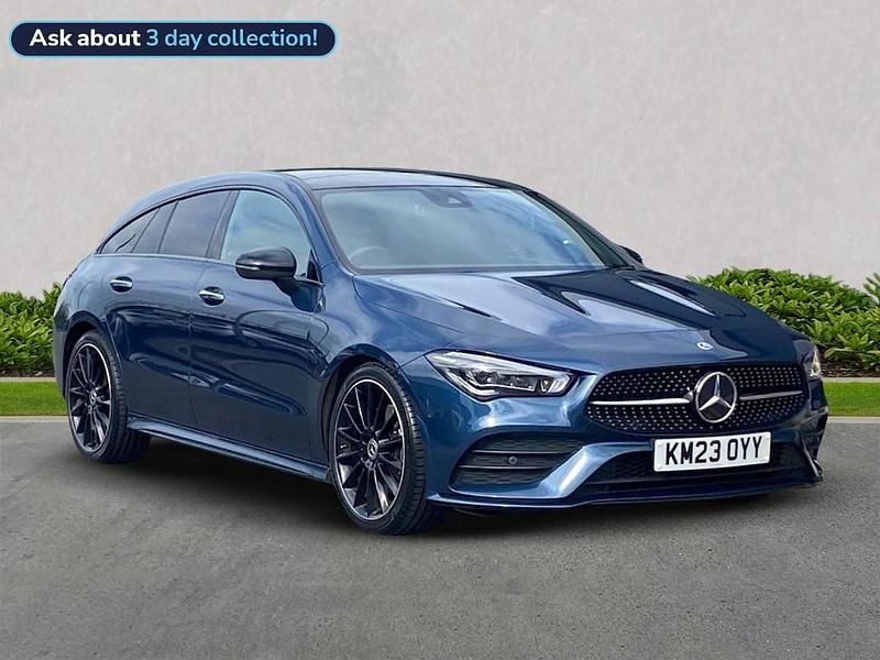 Blue Used 2023 Mercedes CLA200 AMG Line Premium Plus Estate | £26,434 (Fair price) - Image 1/4