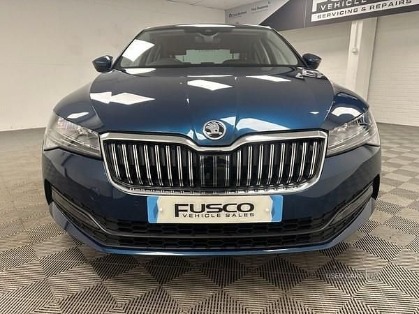Used Skoda Superb SE Technology 150 HP (110 kW) 2021 Blue Hatchback