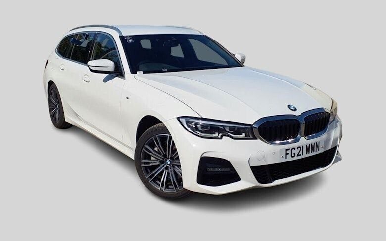 White Used 2021 BMW 330e M Sport Estate | £18,999 (Good price) - Image 1/4