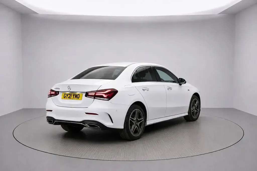 Used Mercedes A250 AMG line 218 HP (160 kW) 2021 White Sedan