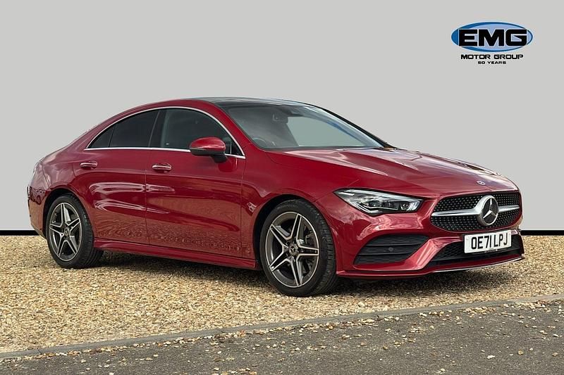 Red Used 2022 Mercedes CLA200 AMG Line Premium Plus Coupe | £26,295 (Fair price) - Image 1/3