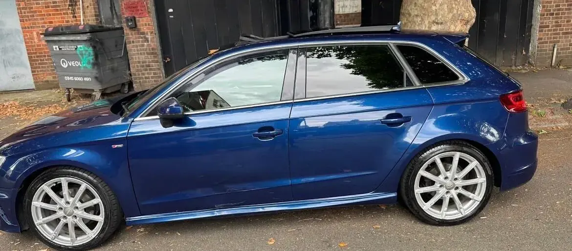 Used Audi A3 S-Line 150 HP (110 kW) 2014 Blue Hatchback
