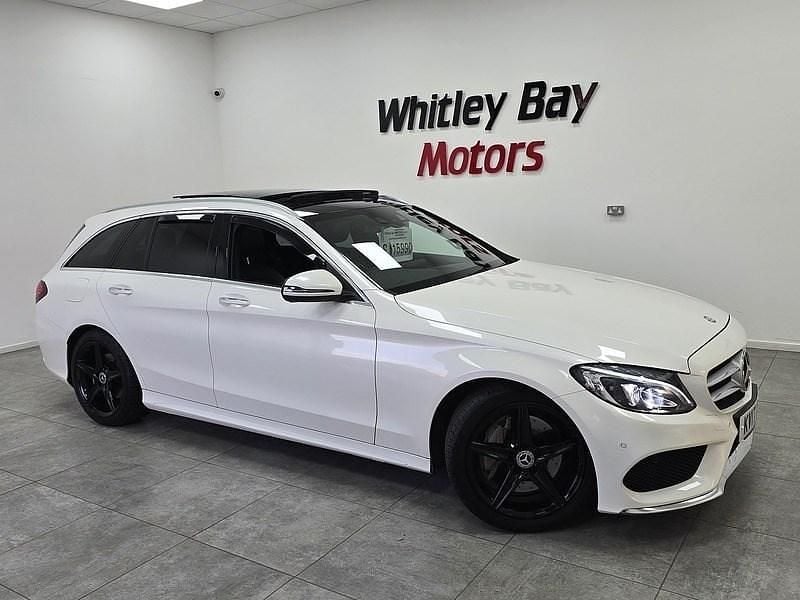 White Used 2017 Mercedes C250 AMG Line Premium Plus Estate | £15,990 (Fair price) - Image 1/4