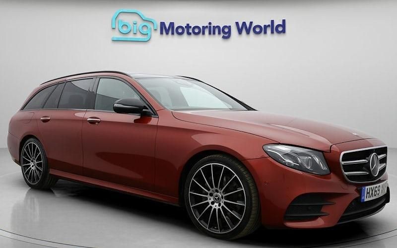 Used Mercedes E220 AMG line 194 HP (142 kW) 2020 Red Estate