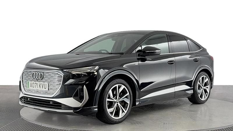 Black Used 2021 Audi Q4 Sportback e-tron S-Line SUV | £23,720 - Image 1/4