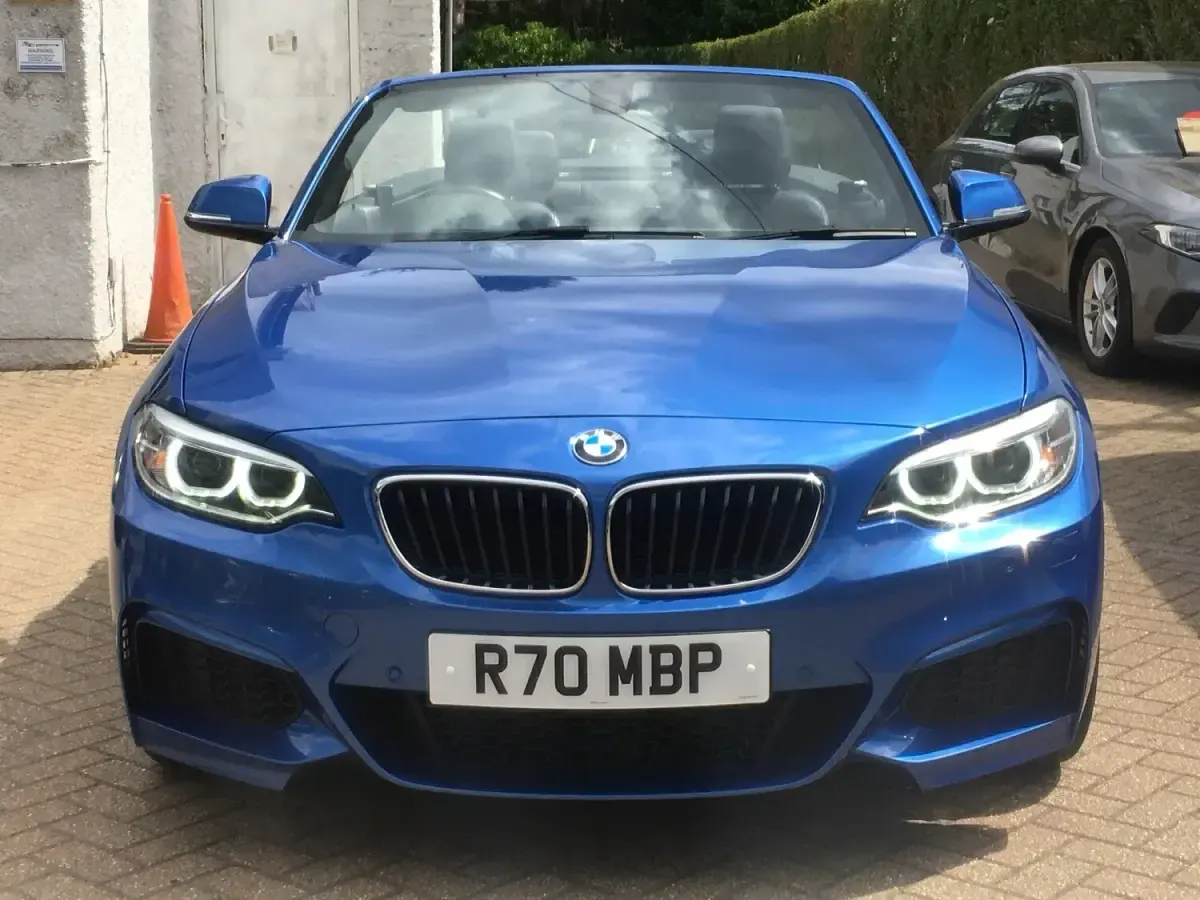 Used BMW 218 M Sport 136 HP (100 kW) 2016 Blue Cabriolet