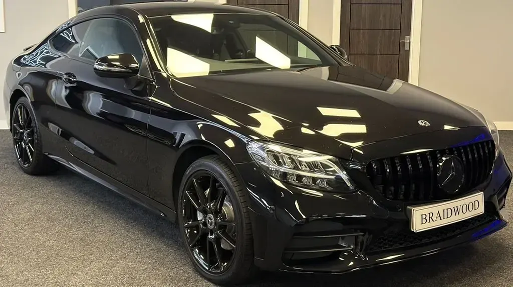 Used Mercedes C220 AMG line 194 HP (142 kW) 2019 Black Coupe