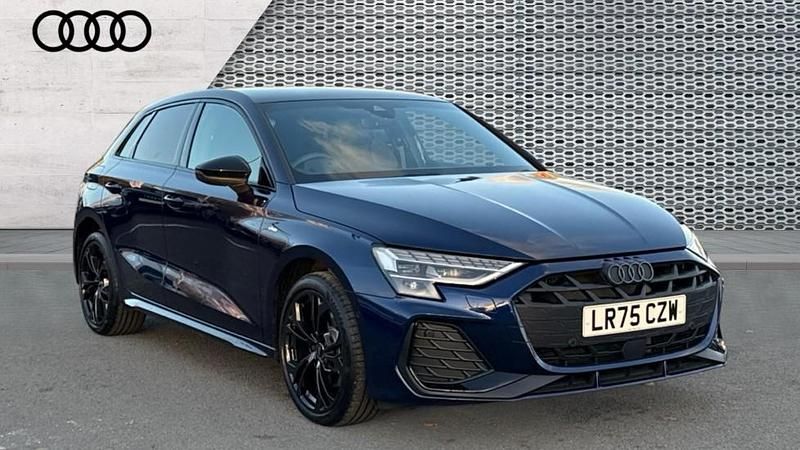 Blue Used 2025 Audi A3 e-tron Black Edition Hatchback | £32,445 - Image 1/4