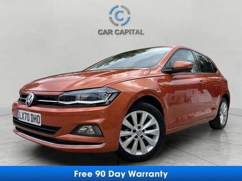 Begagnad VW Polo Match 95 HK (69 kW) 2020 Orange Halvkombi