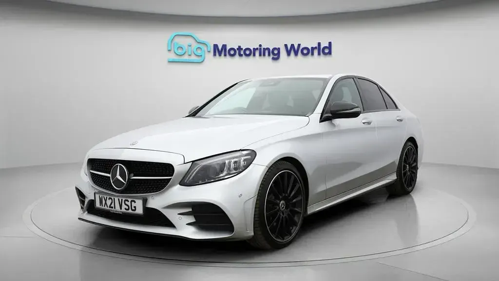 Used Mercedes C220 AMG line 194 HP (142 kW) 2021 Silver Sedan