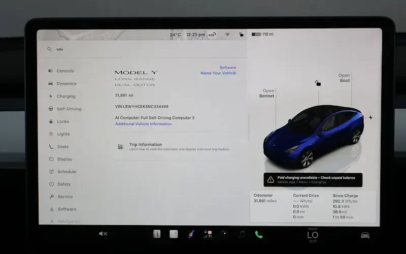 Used Tesla Model Y Long Range AWD 378 kW (514 HP) 2022 Blue SUV