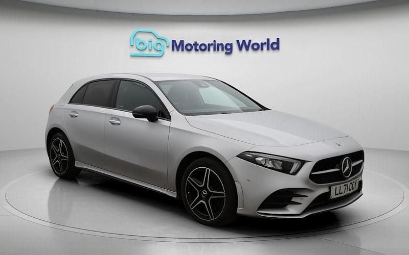 Used Mercedes A250 AMG line 259 HP (190 kW) 2022 Silver Hatchback