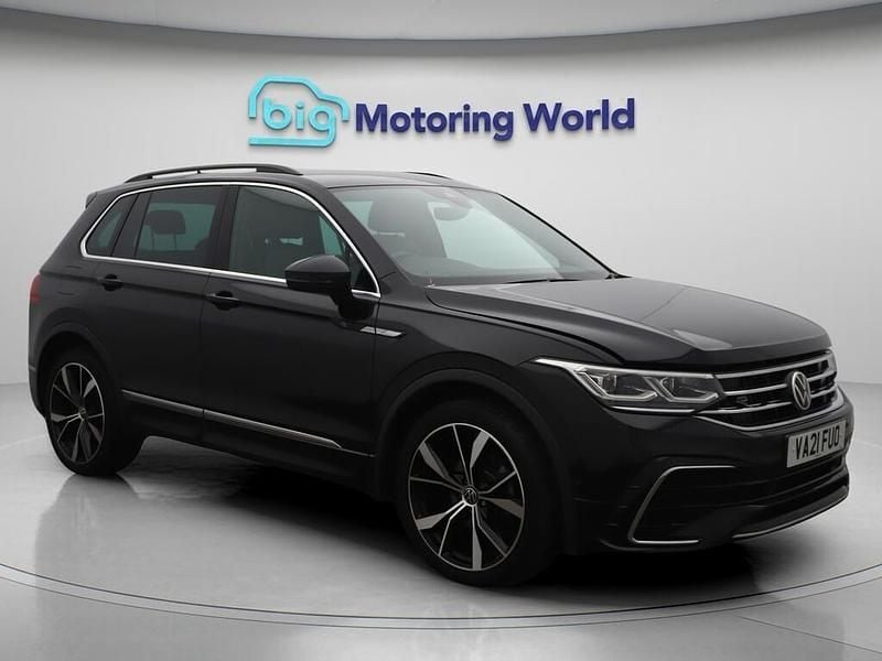 Black Used 2021 VW Tiguan R-line SUV | £21,200 (Good price) - Image 1/4