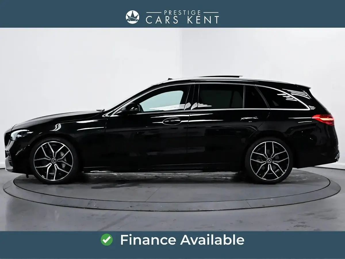 Used Mercedes C300e AMG line 2023 Black Estate